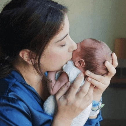 Hazal with her baby, Fikret